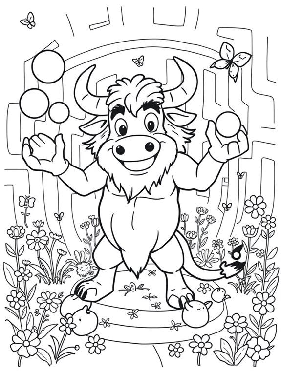 fun minotaur coloring activity