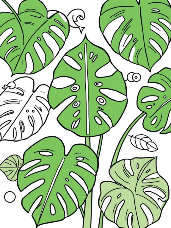 fun monstera leaf art