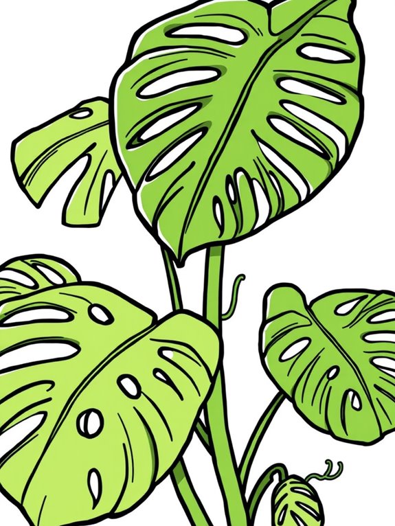 fun tropical plant coloring