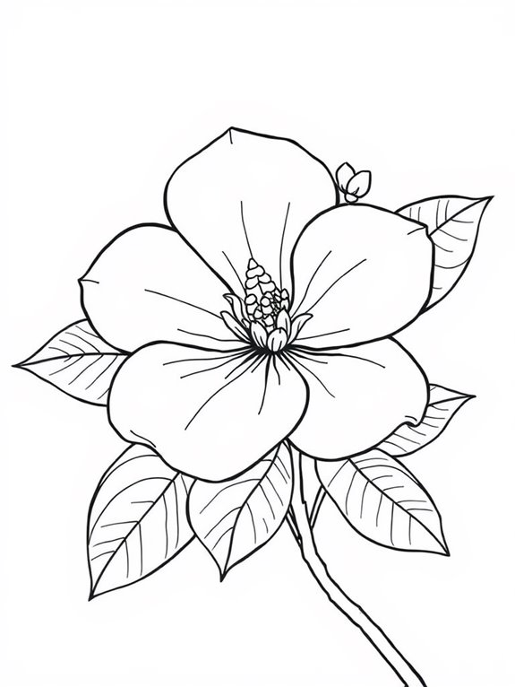 gardenia coloring page activity