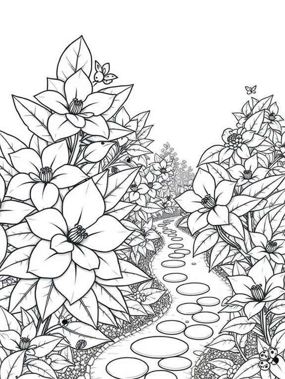 gardenia garden coloring page