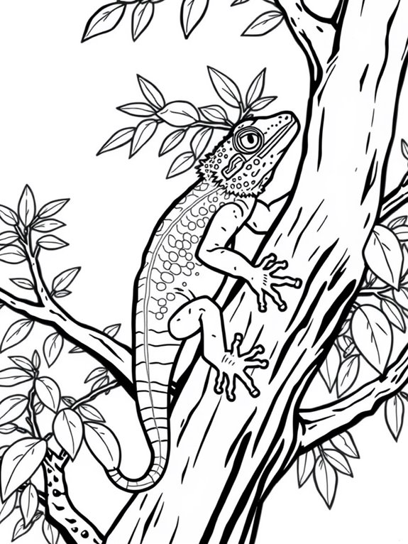 gecko ascending tree branches