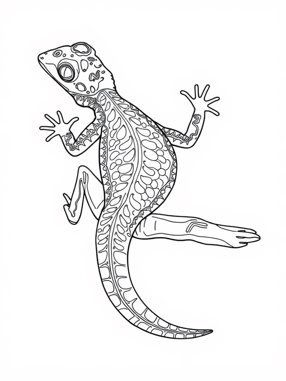 gecko coloring page design