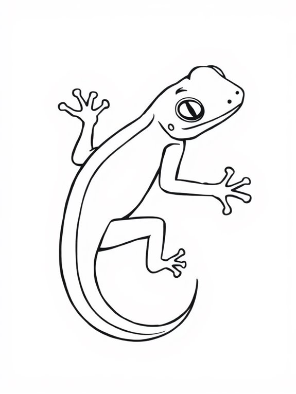 gecko coloring page design