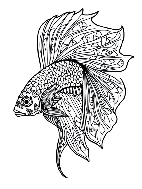 geometric betta fish design