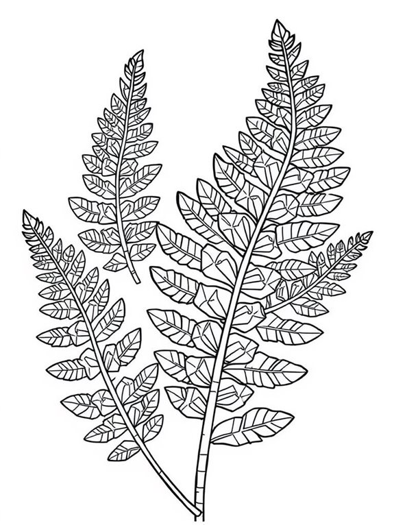 geometric fern coloring page