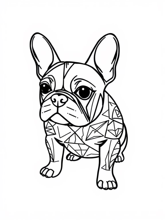 geometric french bulldog design