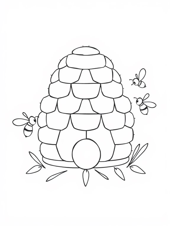 geometric minimalist beehive design