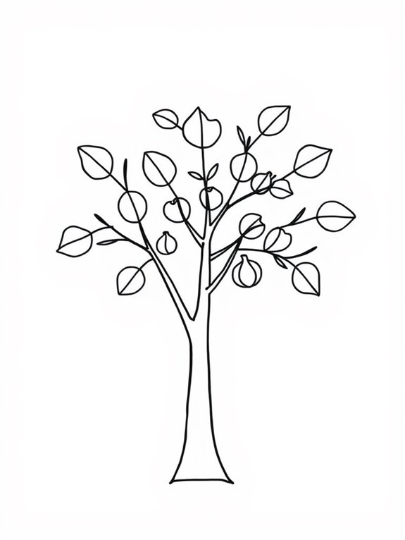 geometric minimalist fig tree