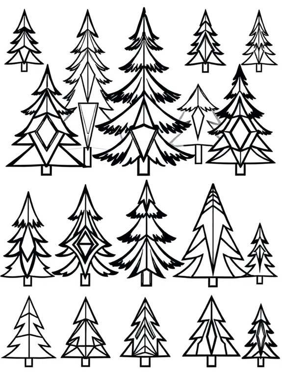 geometric shapes of spruce