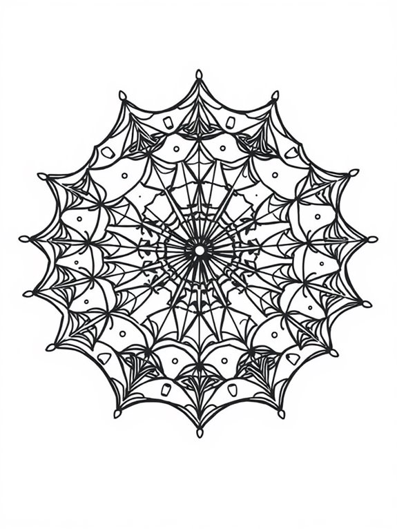 geometric spider web design