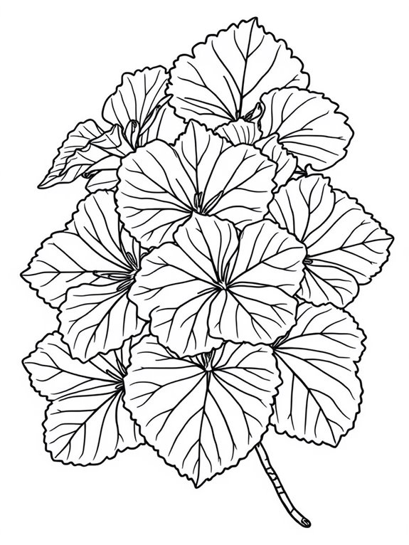 geraniums leaf coloring activity