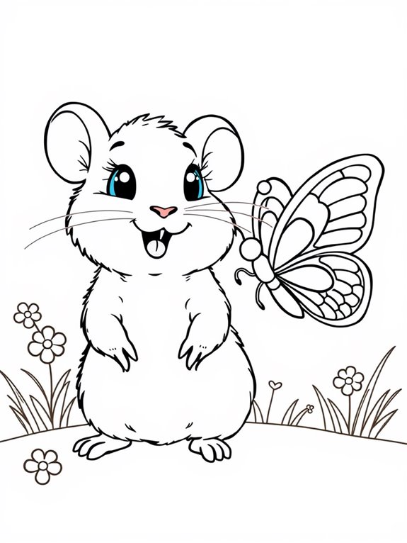 gerbil and butterfly friendship