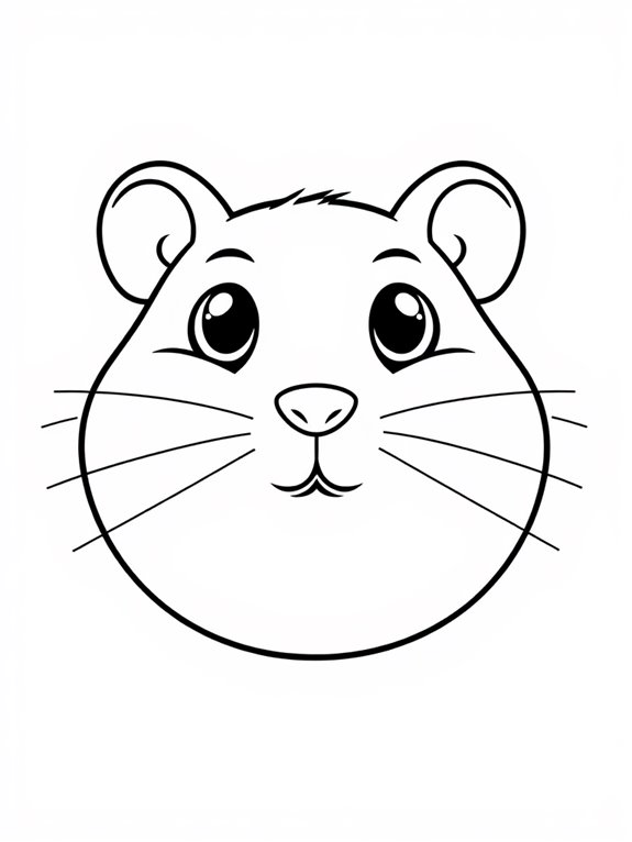 gerbil face coloring outline