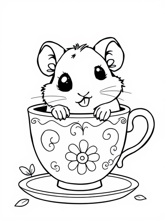 gerbil in tea cup