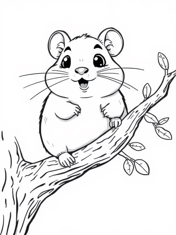 gerbil on a branch