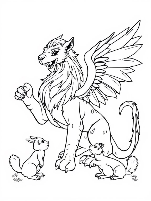 griffin with animal companion