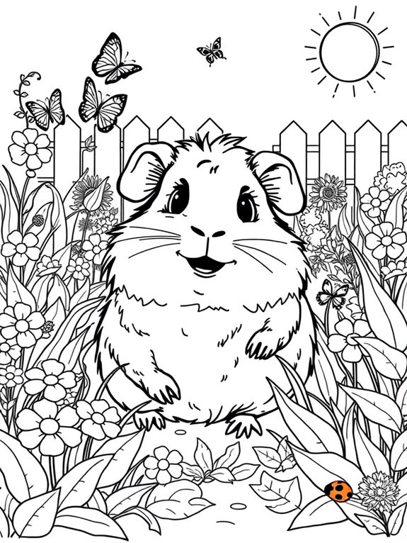 guinea pig in garden