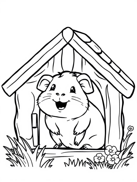 guinea pig wooden house