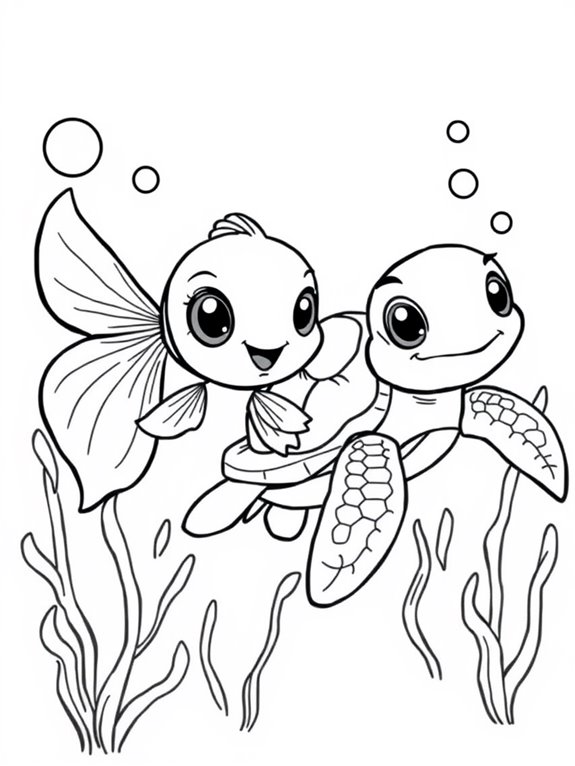 guppy and turtle illustration