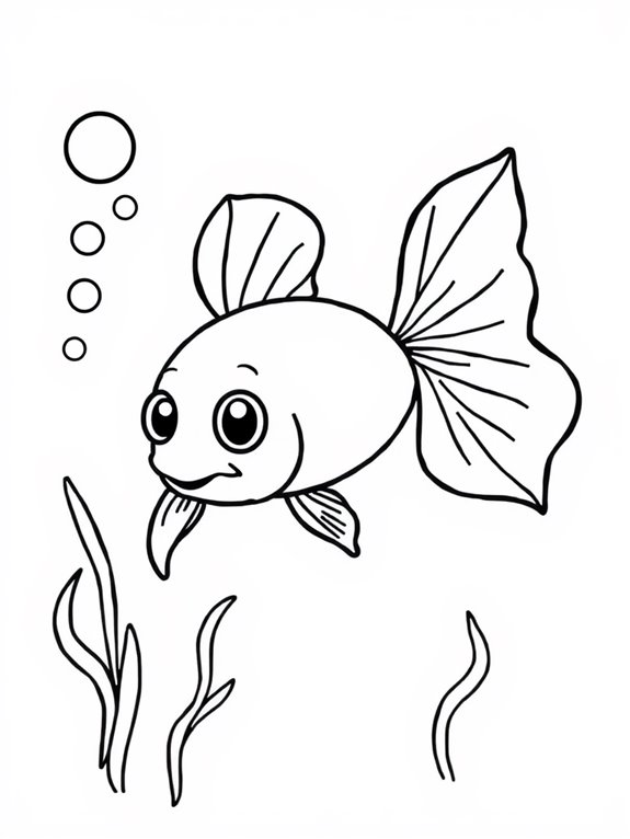 guppy coloring page design