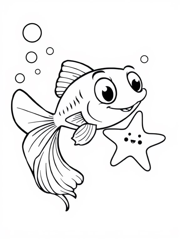 guppy coloring page fun