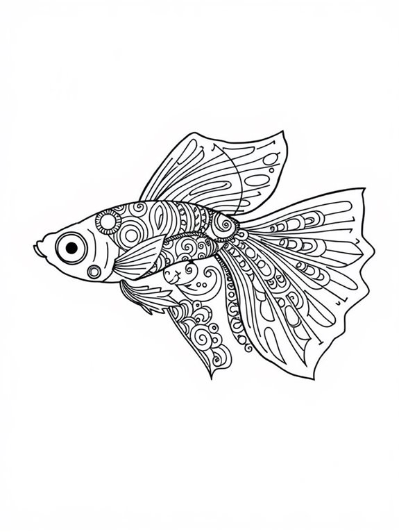 guppy coloring page patterns