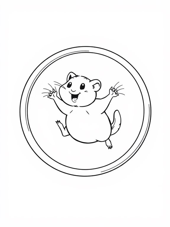 hamster leaping through hoop