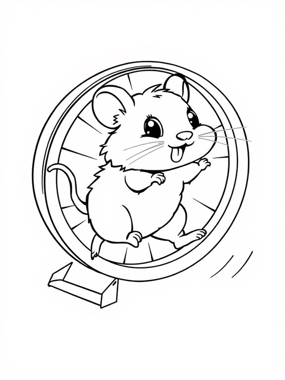 hamster on a wheel