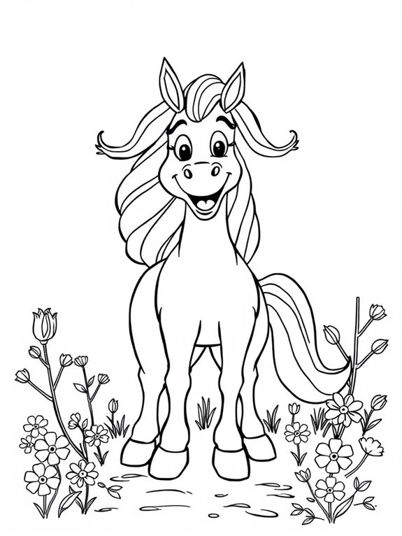 happy centaur coloring page