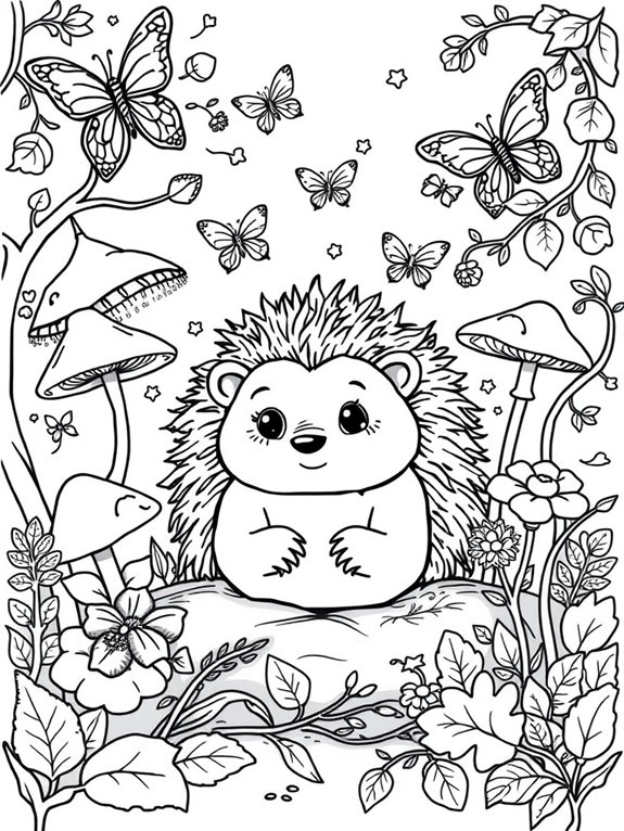 hedgehog in enchanted forest