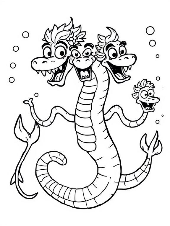 hydra coloring activity page