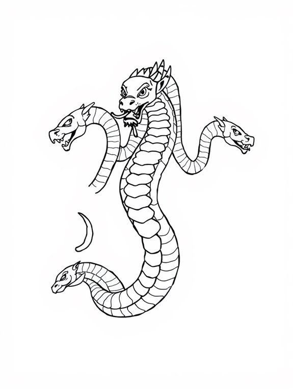 hydra coloring page design