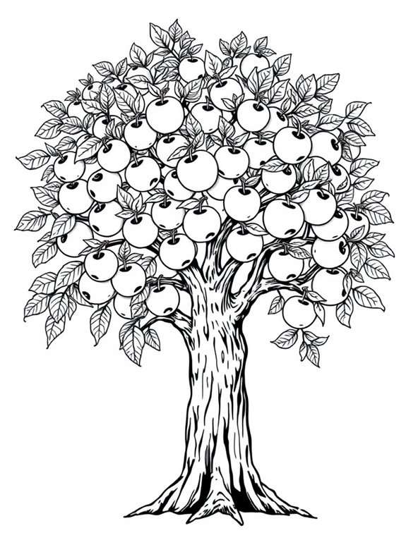 intermediate apple tree coloring