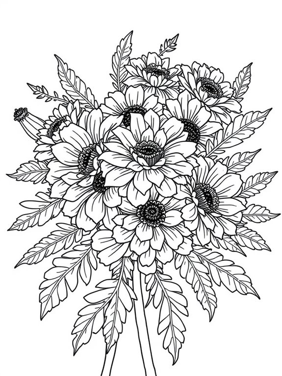 intricate floral coloring design