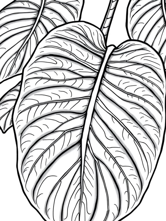 intricate monstera leaf design