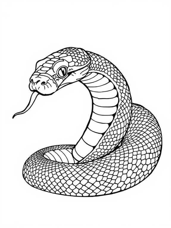 intricate snake coloring page