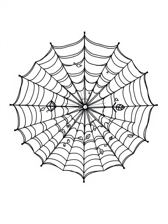 intricate spider web design