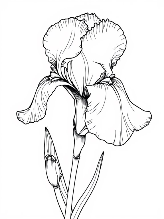 iris flower coloring activity