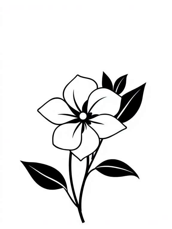 jasmine silhouette coloring page