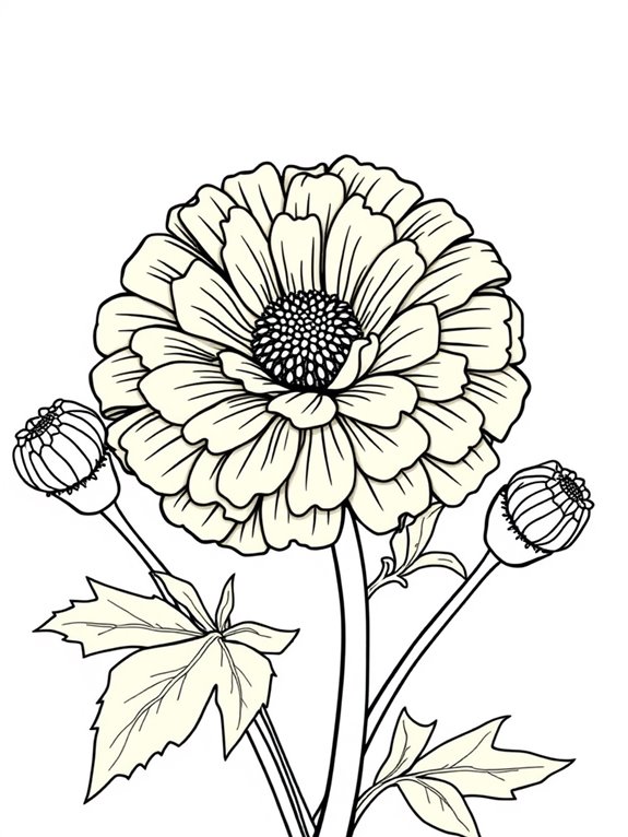 joyful flower coloring activity