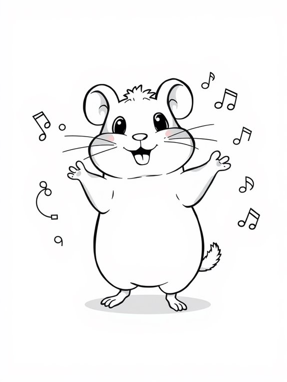 joyful gerbil dance illustration