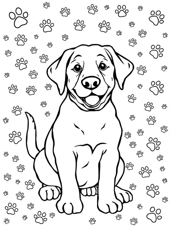 labrador retriever coloring page