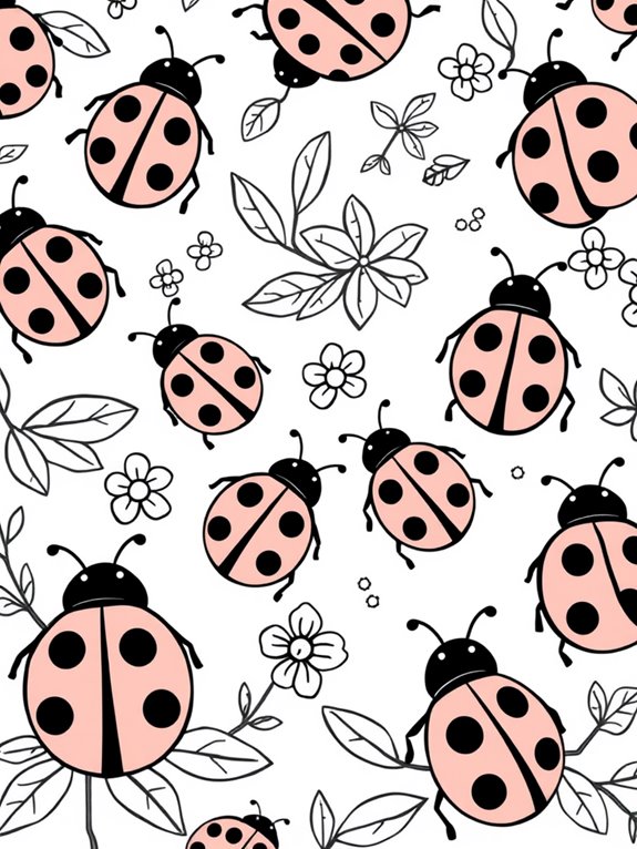 ladybug coloring page design