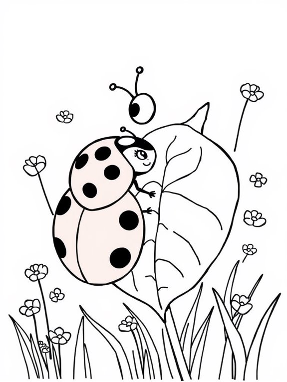 ladybug coloring page design