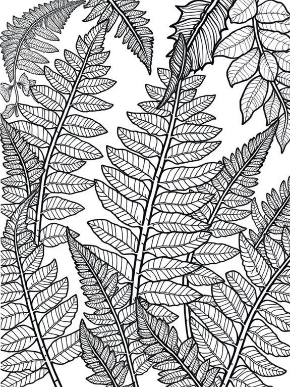 large fern leaf patterns