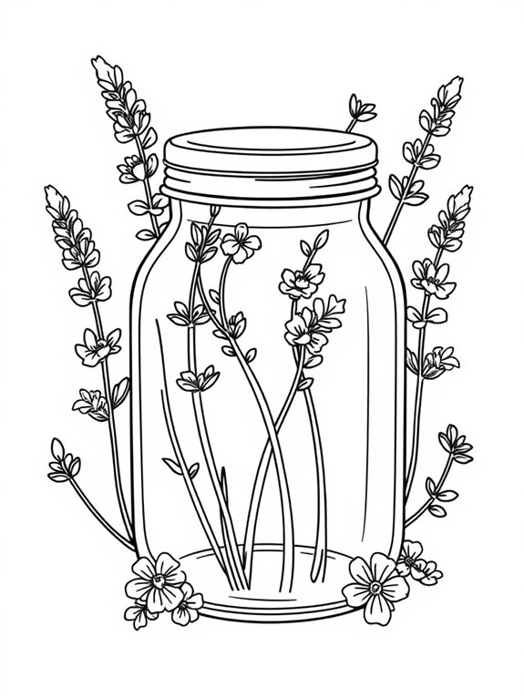 lavender jar coloring activity