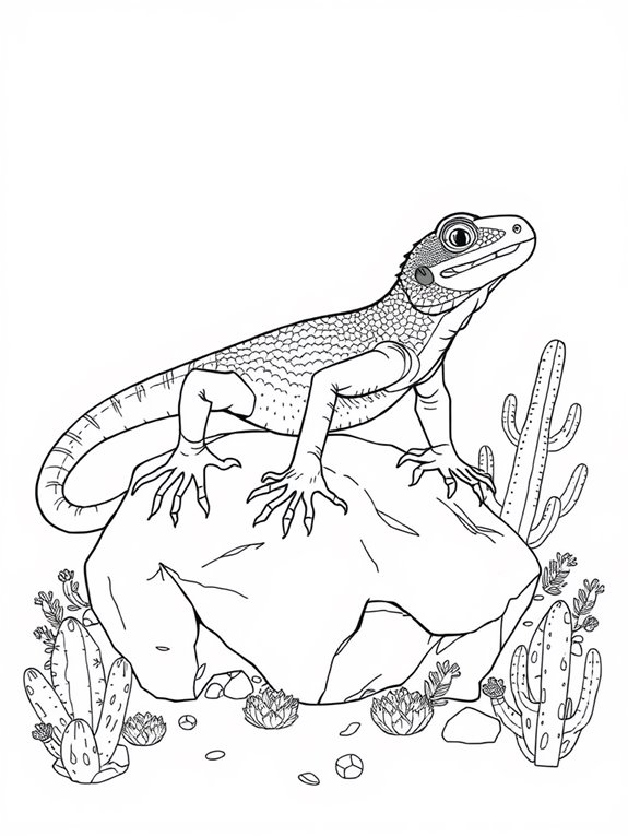 lizard coloring page design