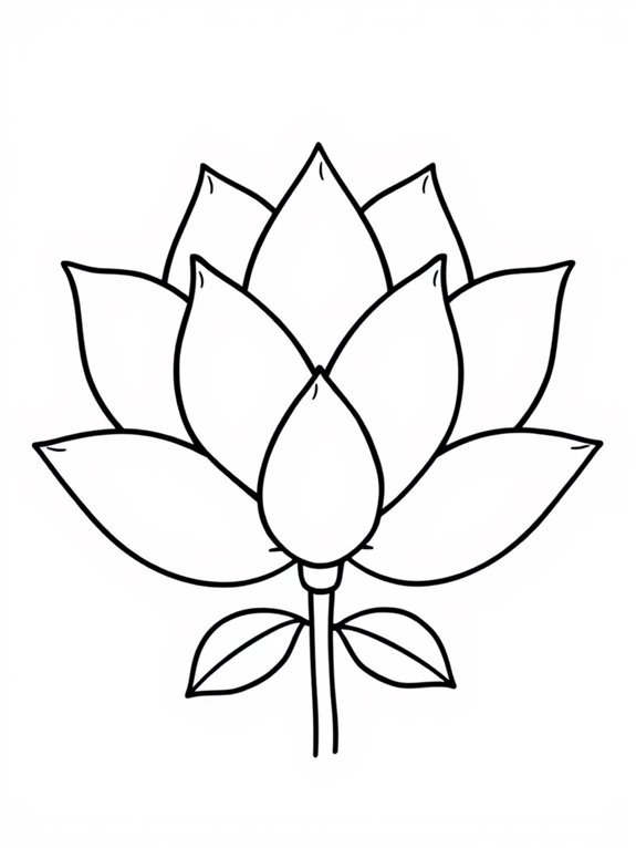 lotus flower coloring page