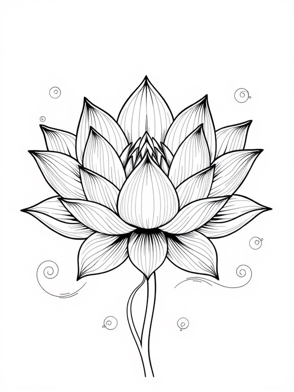 lotus flower coloring page